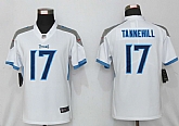 Women Nike Tennessee Titans 17 Tannehill White Vapor Untouchable Limited Jersey